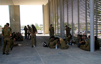 Young military students departing for mandatory service in the IDF