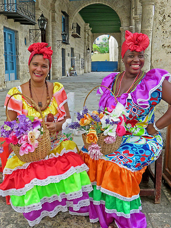 Colorful women in Havana