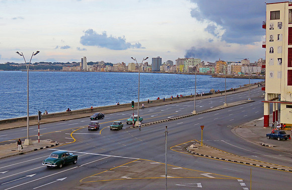 The malecon (sea wall) overlooking Havana