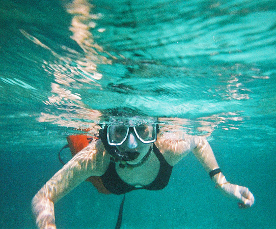 Jess snorkeling - Feb 2004