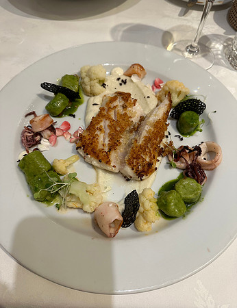 Sea bass at Roux Restaurant, Buenos Aires