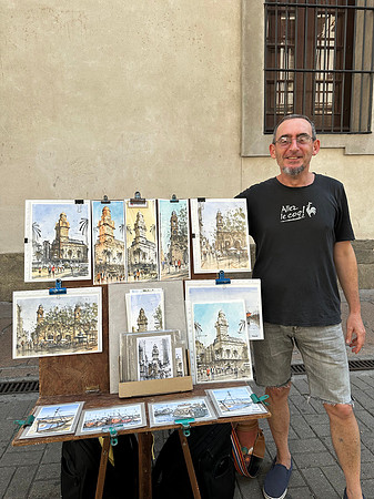 Street artist in Montevideo