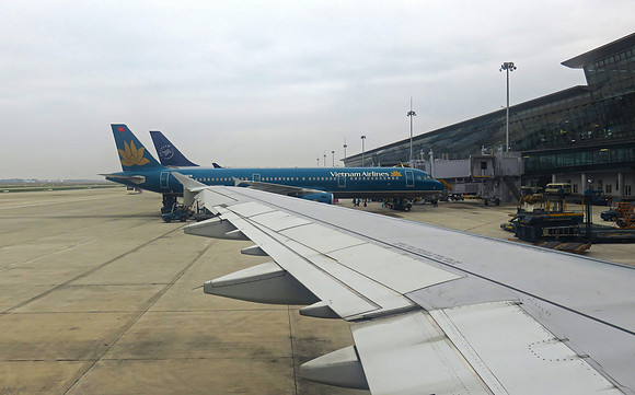 Vietnam Airlines at the Hanoi International Airport