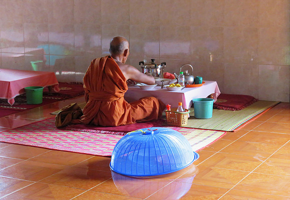 Buddhist monk at the Oudong Buddhist monastery