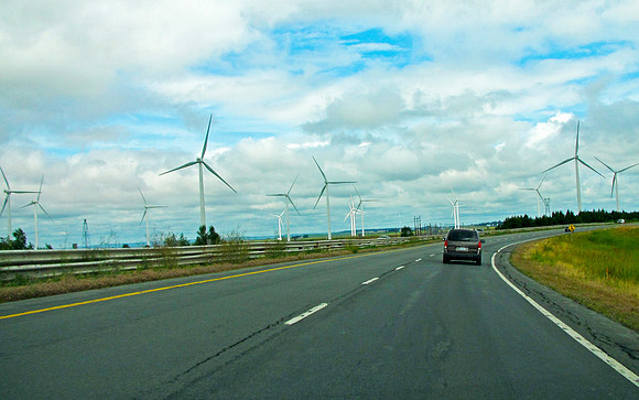 Windmills everywhere along the way