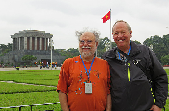 Russell and Chris at the Ho Chi Minh Mausoleum