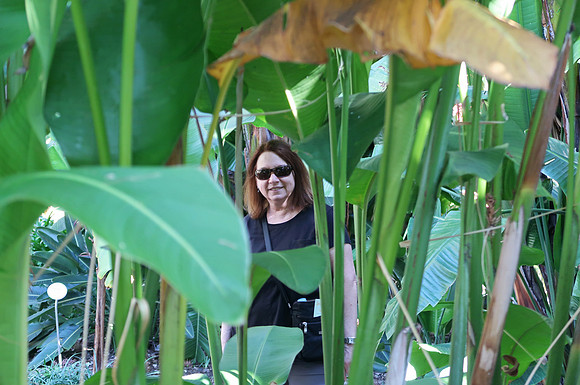 Darlene at the Botanical Gardens, Puerto de la Cruz