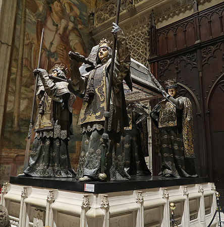 Christopher Columbus remains at the Seville Cathedral