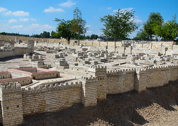 Scale model of old Jerusalem at the Israel Museum