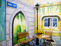 Wall mural at Hotel Adler