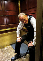Elevator operator at the Omni Mount Washington Hotel in Bretton Woods NH